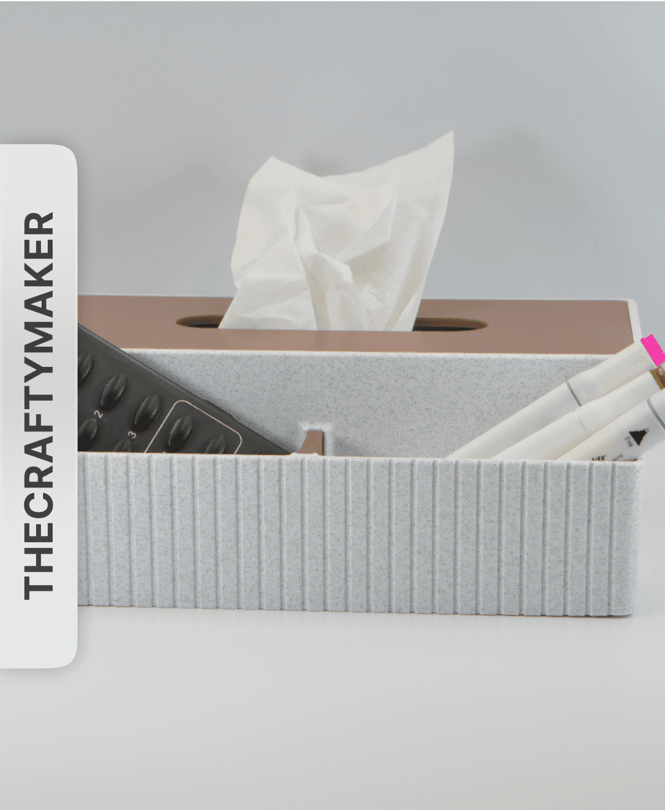 Striped Tissue Box Organizer by TheCraftyMaker 3d model