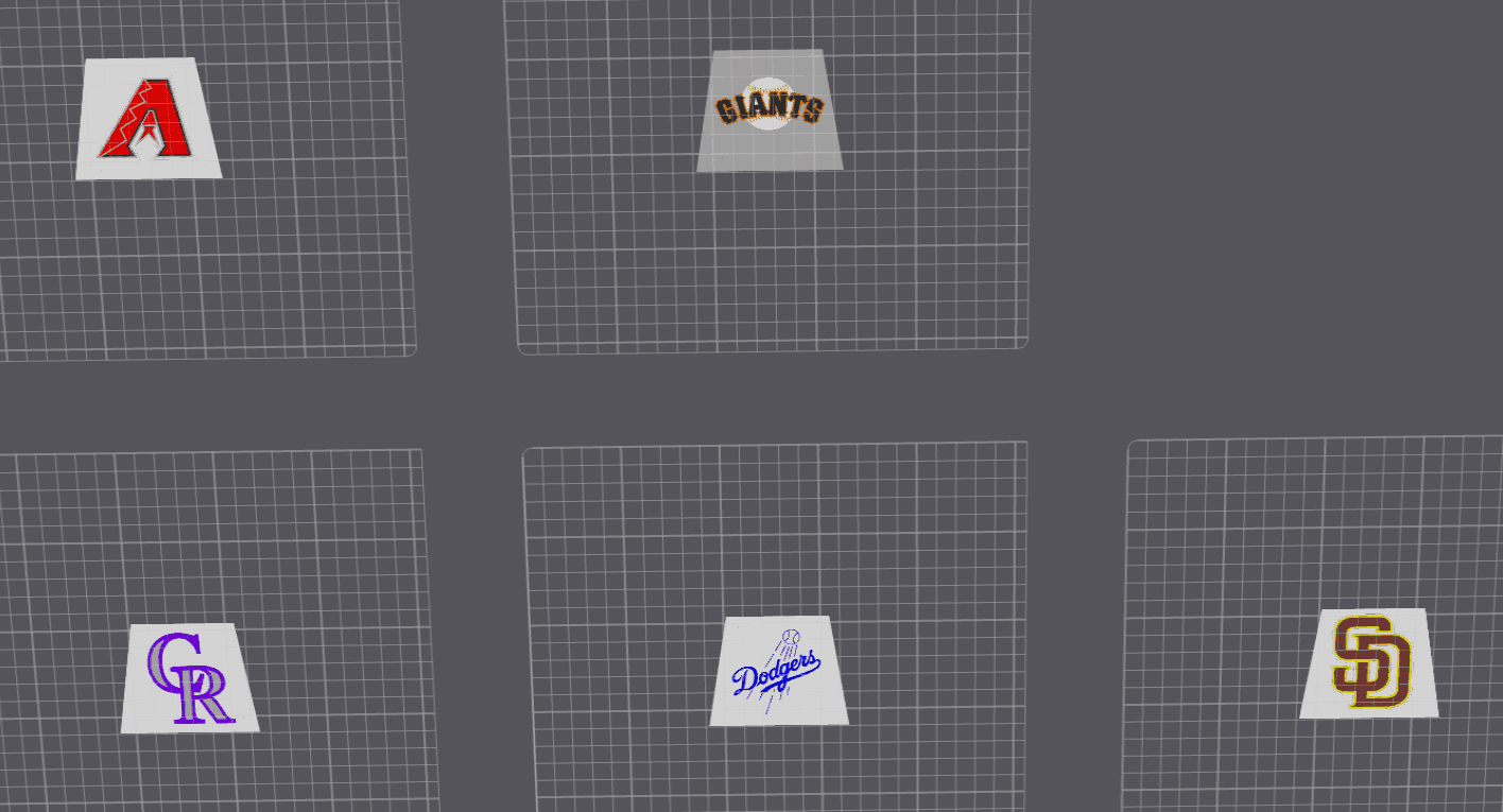 NL West MLB Tabbed Torso Inserts 3d model