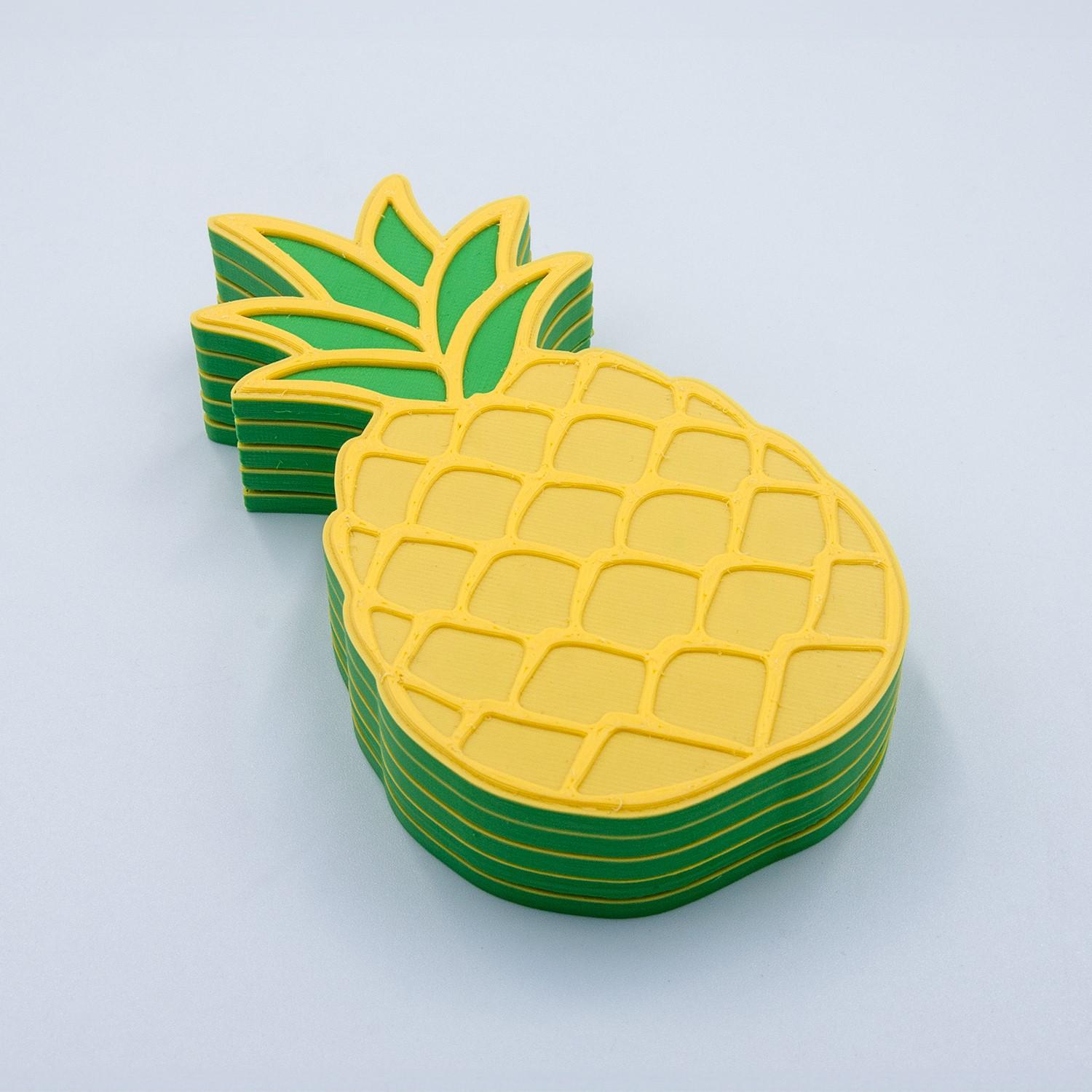 Magnetic Pineapple Coaster Set 3d model