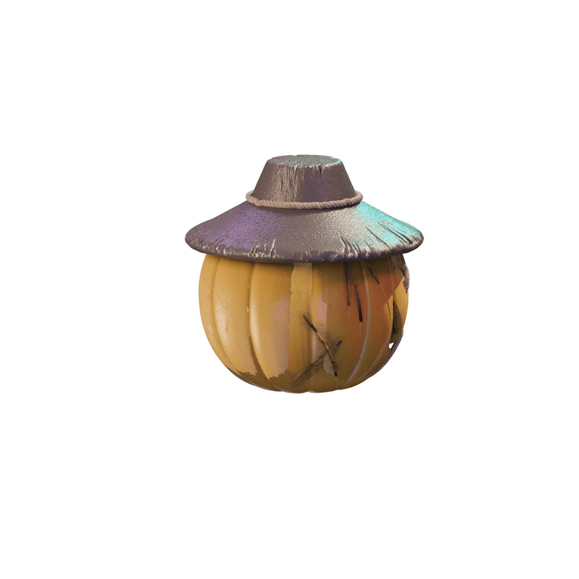 Scarecrow Pumpkin Head 3d model