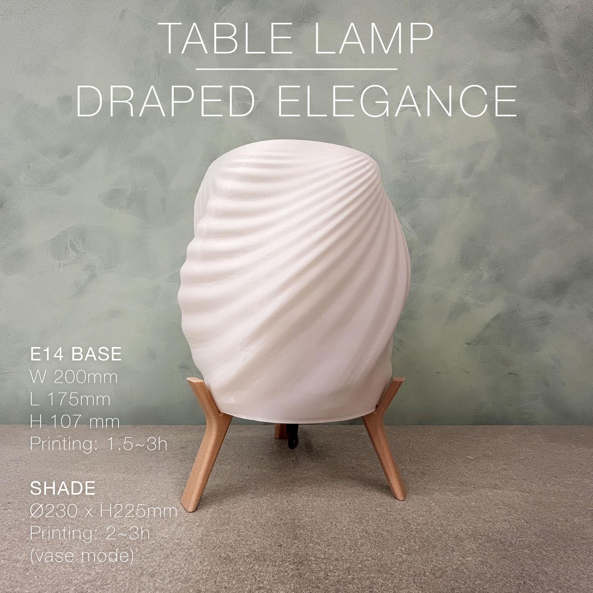 DRAPED ELEGANCE | Table Lamp 3d model