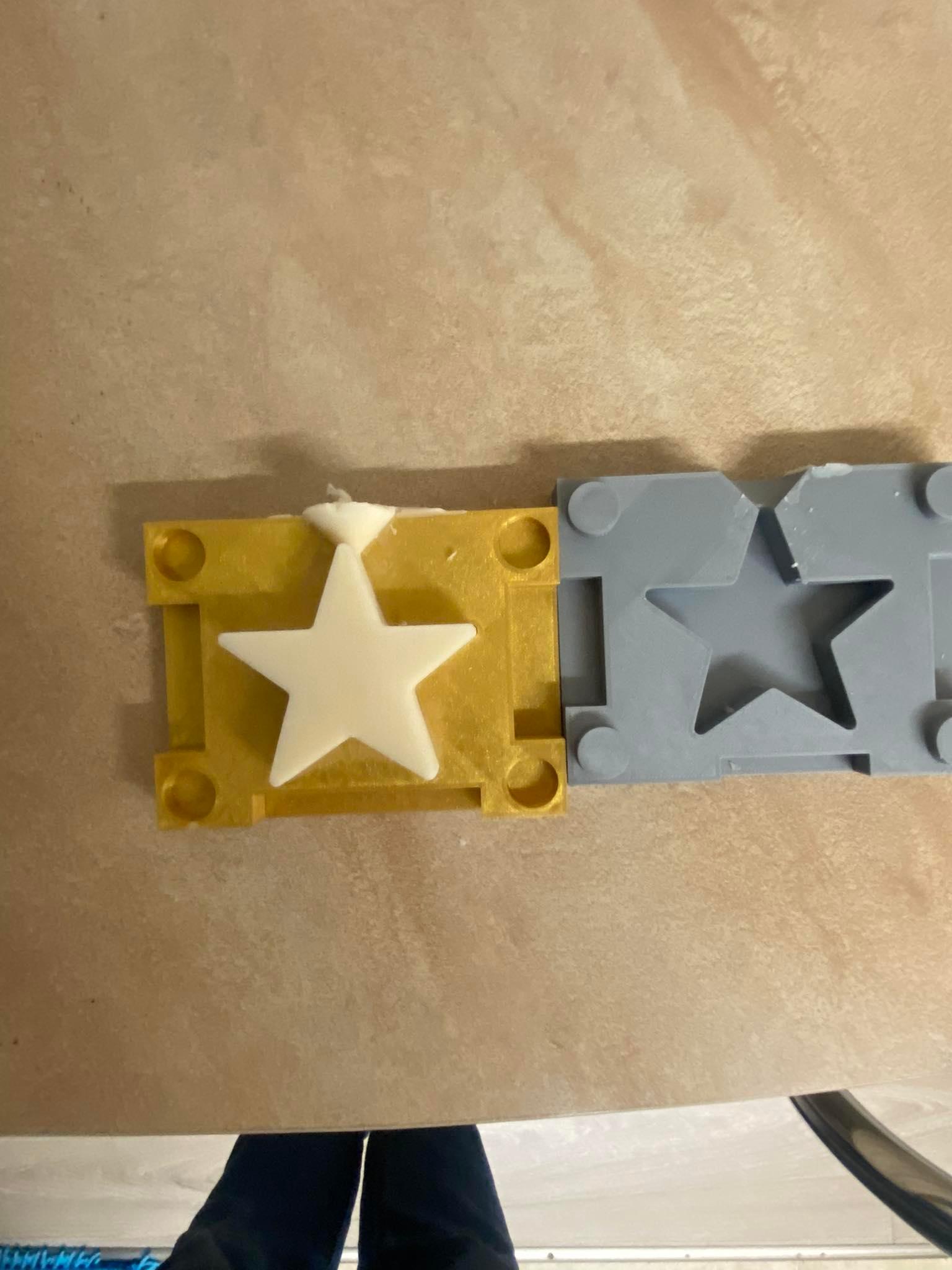 Candle mould christmas star 3d model