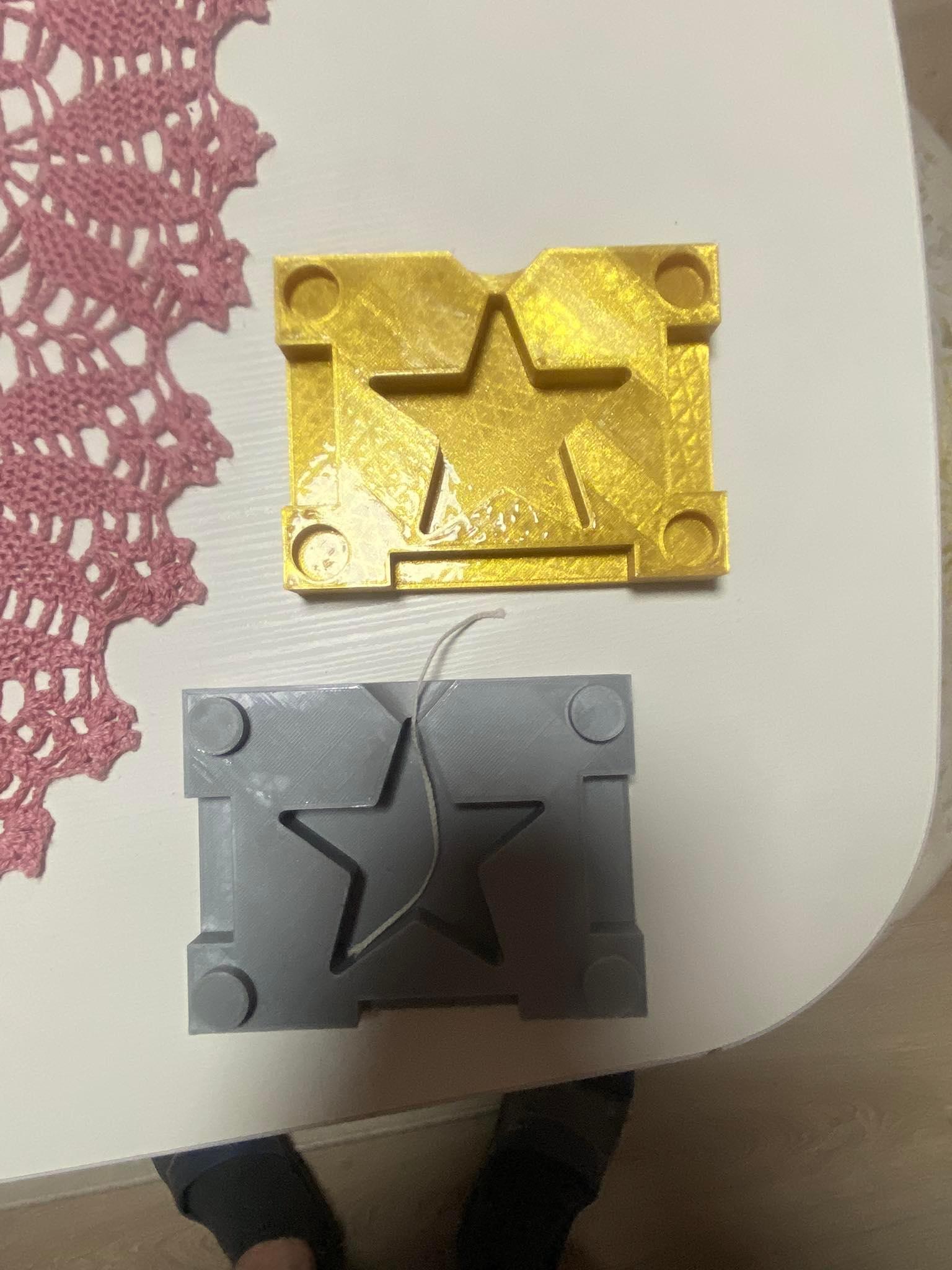 Candle mould christmas star 3d model