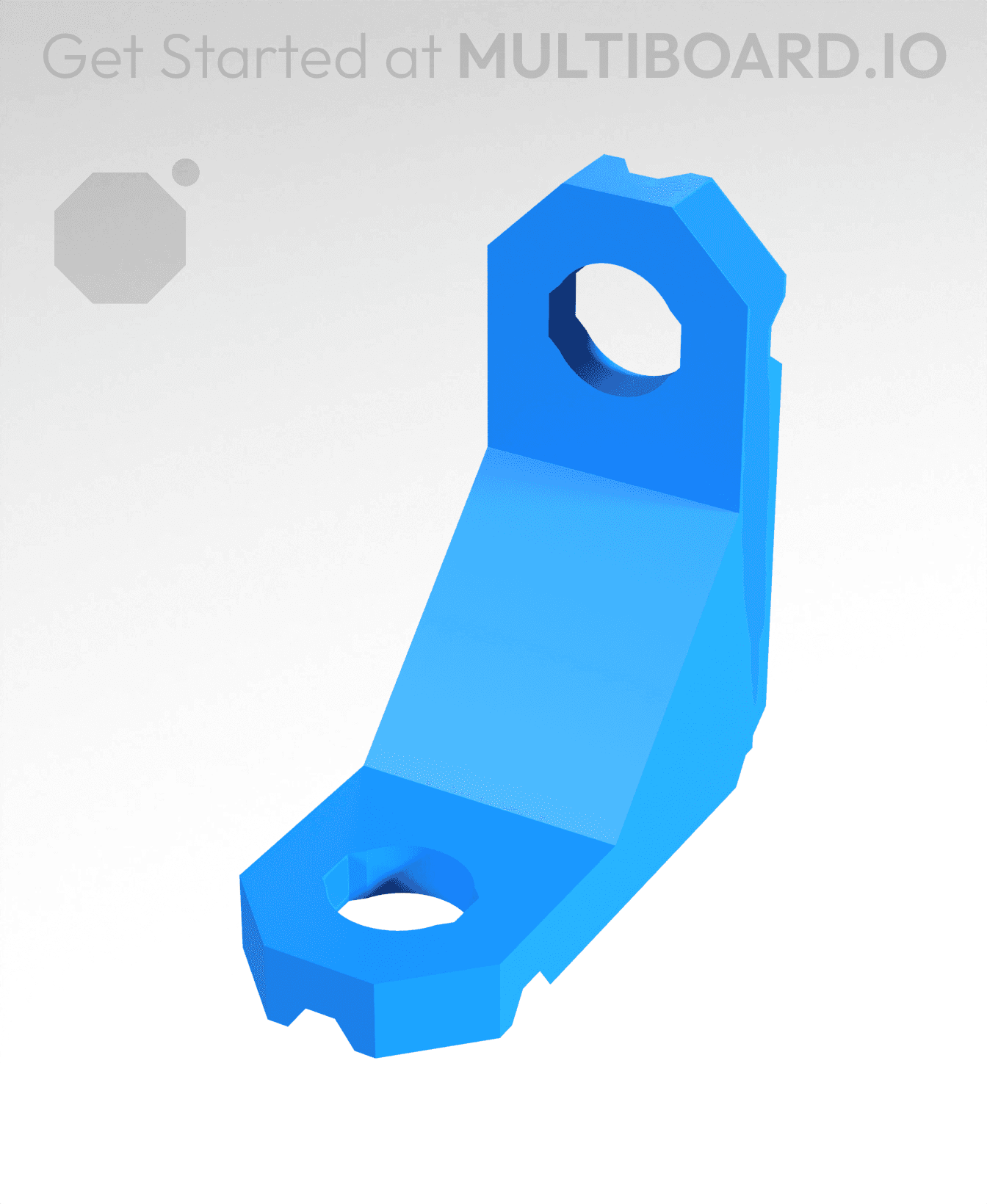 Type 1, Small Thread Holes, 1x1 Inside Bracket 3d model