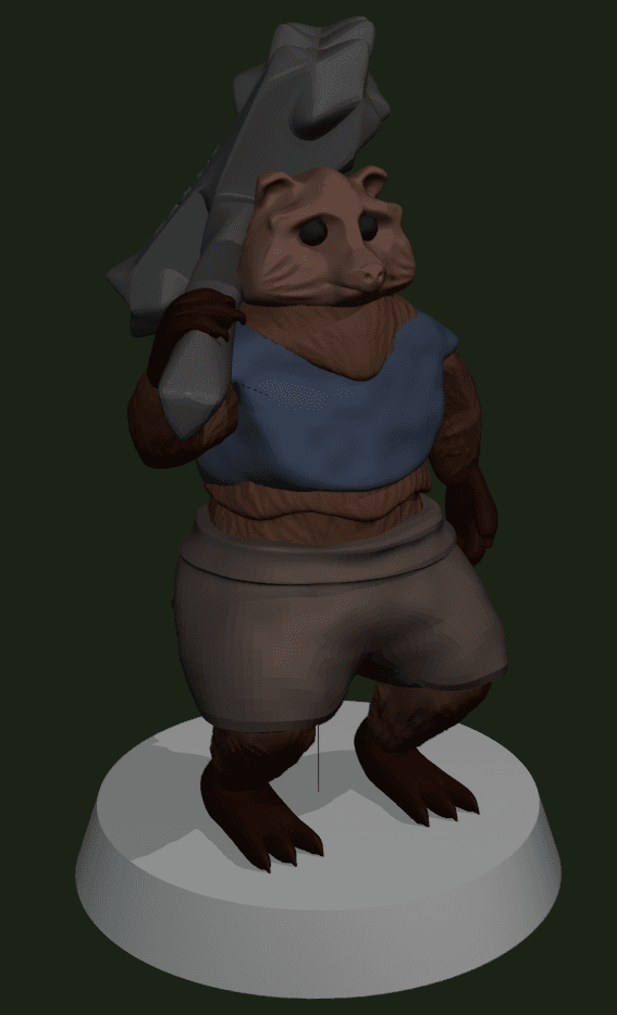 Tanuki Woodland Warrior - PC 3d model