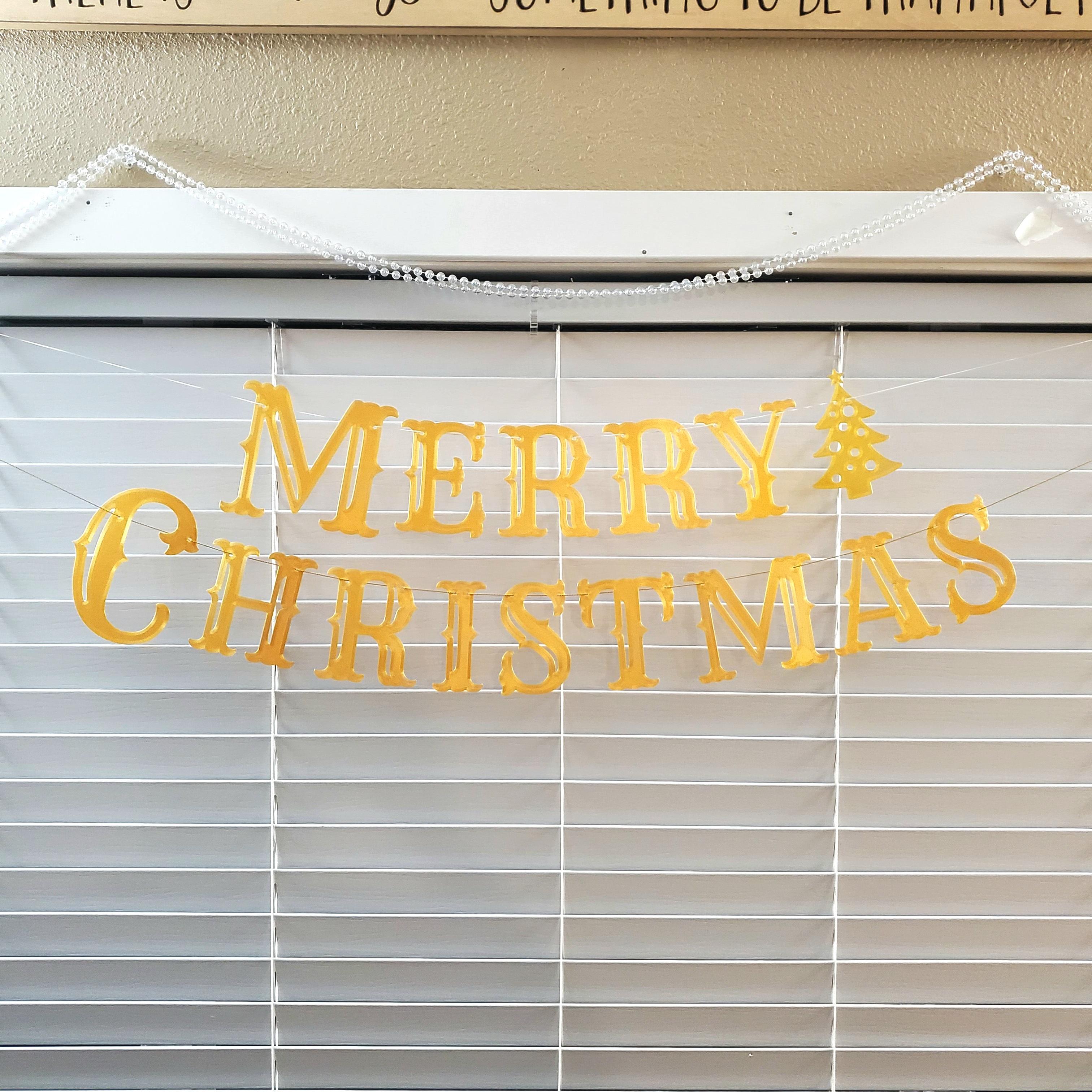 Add-On Trio for Decorative 'Merry Christmas' Hanging Text Banner 3d model