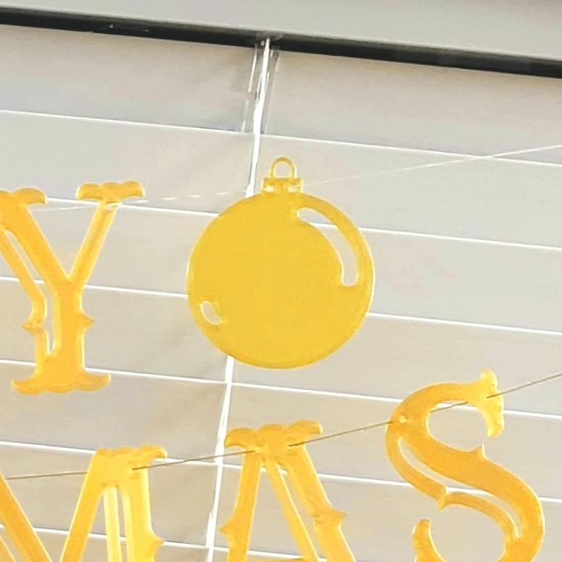 Add-On Trio for Decorative 'Merry Christmas' Hanging Text Banner 3d model