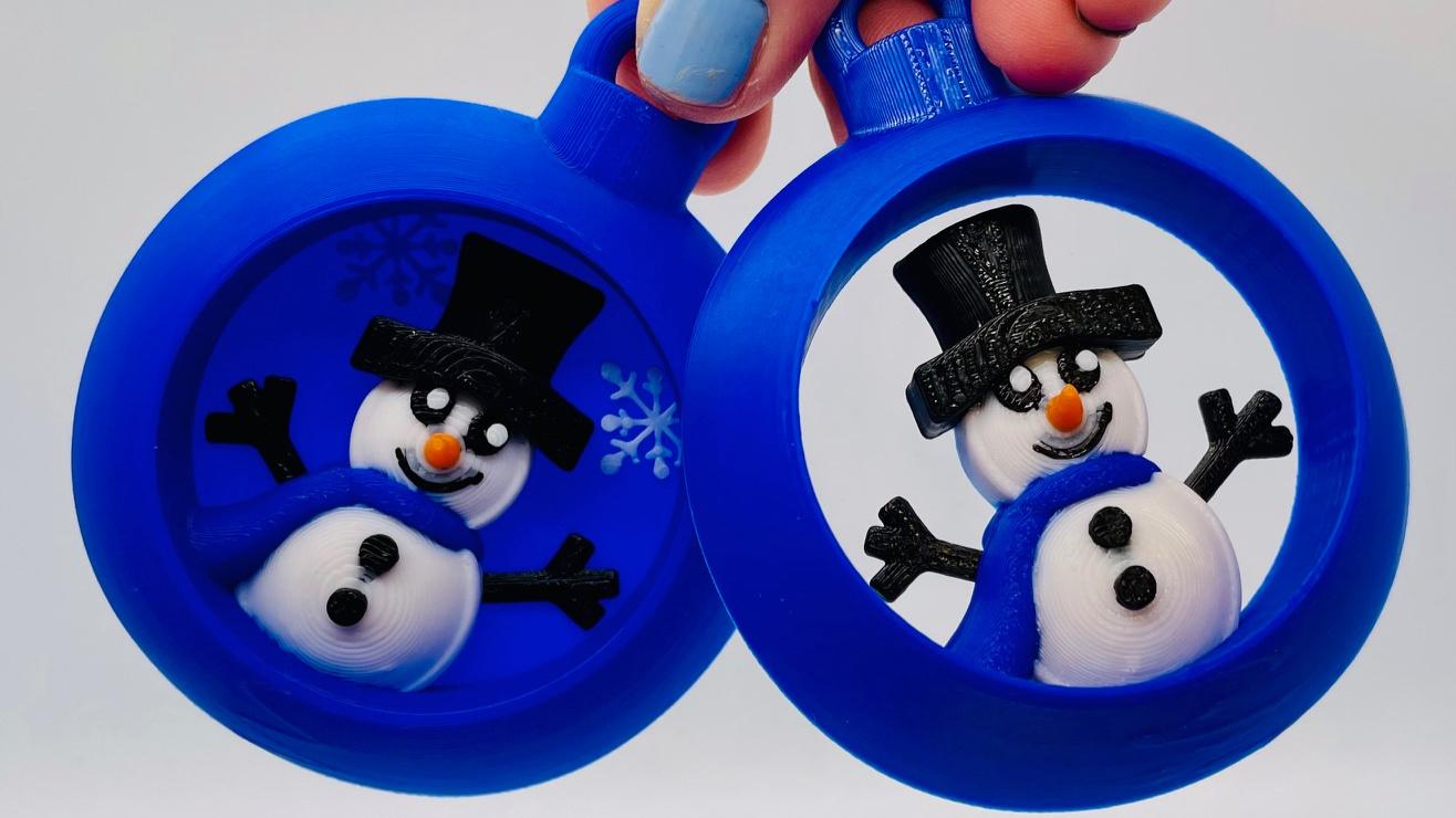 Snowman Ornament Set 3d model