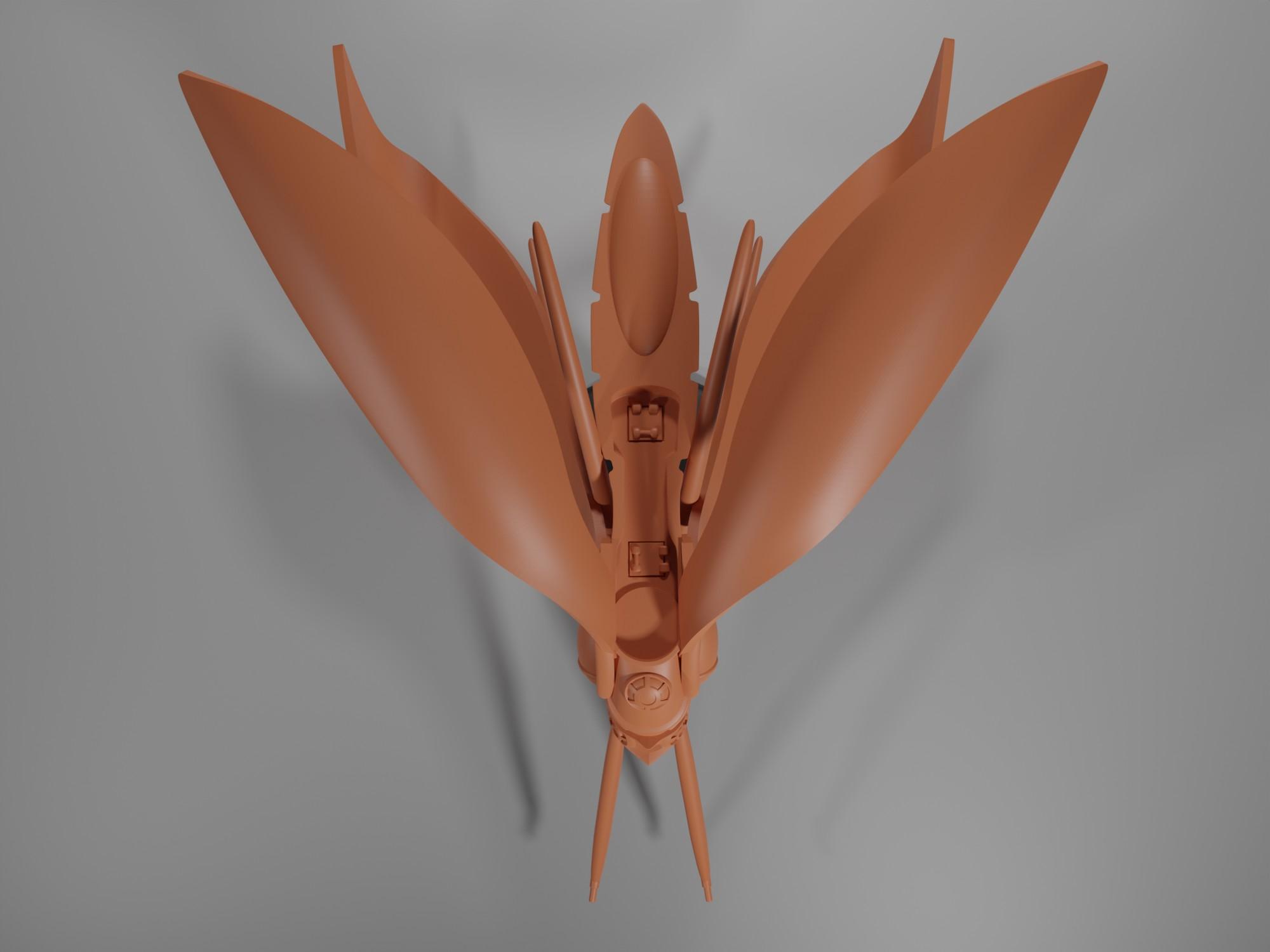 Damselfly Ship Spelljammer Miniature from DnD 3d model