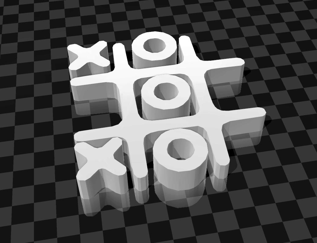 Tic Tac Toe GAME - 3D Print & Laser Cutting 3d model