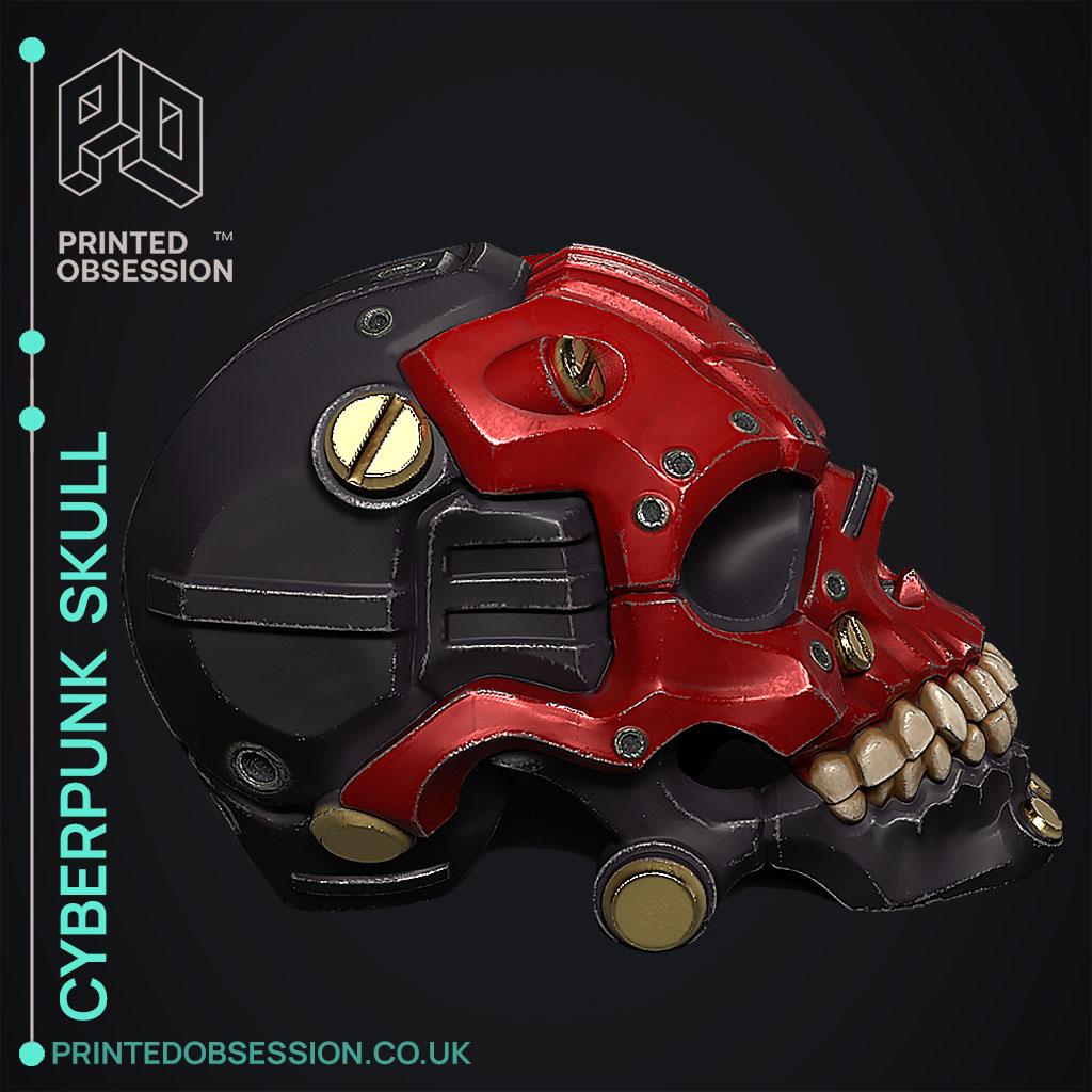 Mech Skull - cyberpunk - Decoration  3d model