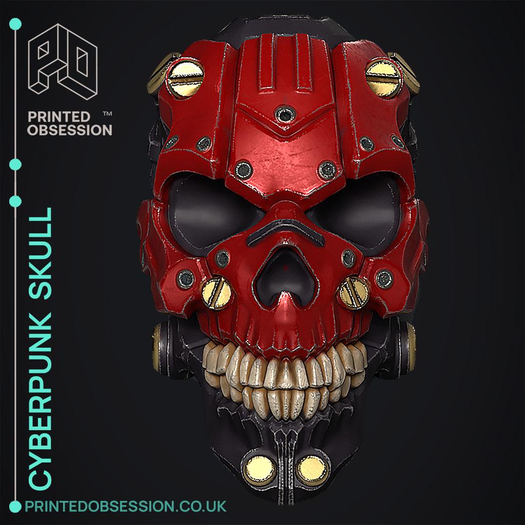 Mech Skull - cyberpunk - Decoration  3d model