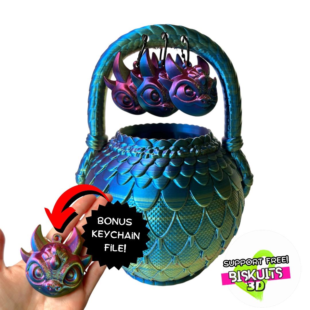 Dragon Egg Display  basket 3d model