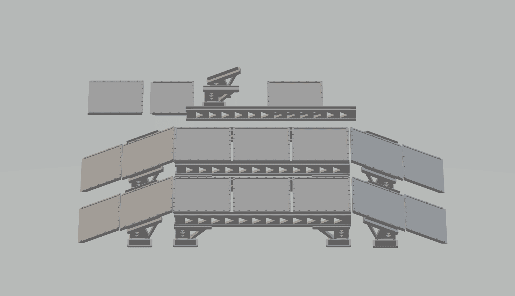 FHW: Modular Industrial Bridge v1 (28mm heroic)(BoD) 3d model