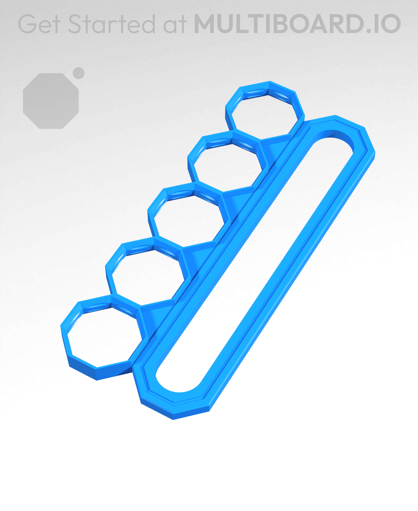 5 Big Holes, Mid Sliding Bar 3d model