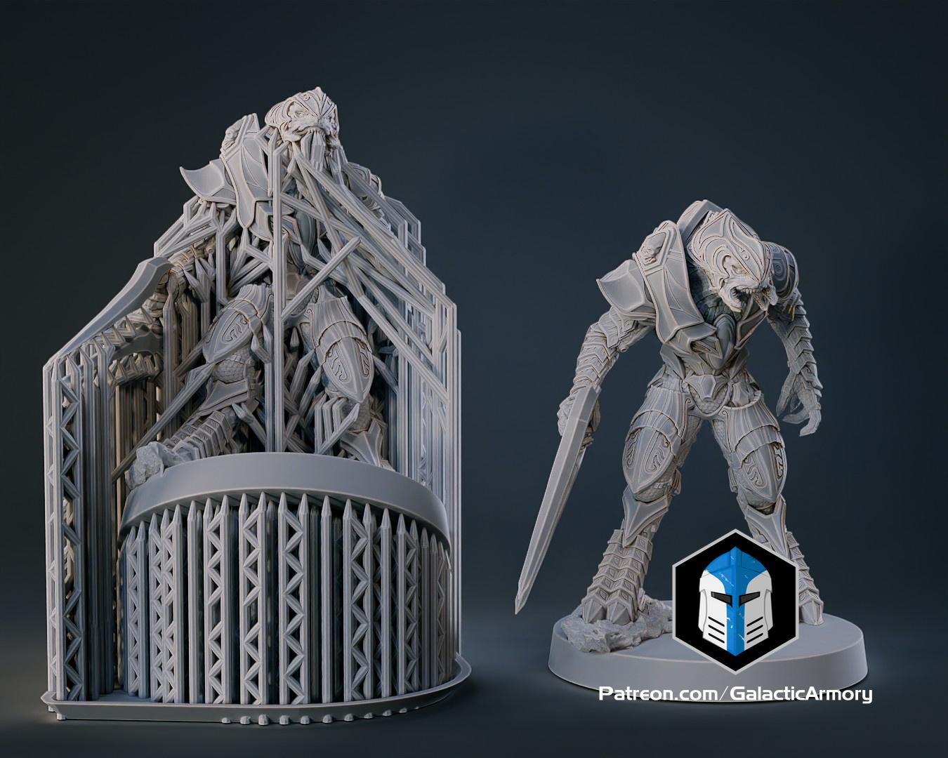 1:48 Scale Halo Arbiter Miniatures - 3D Print Files 3d model