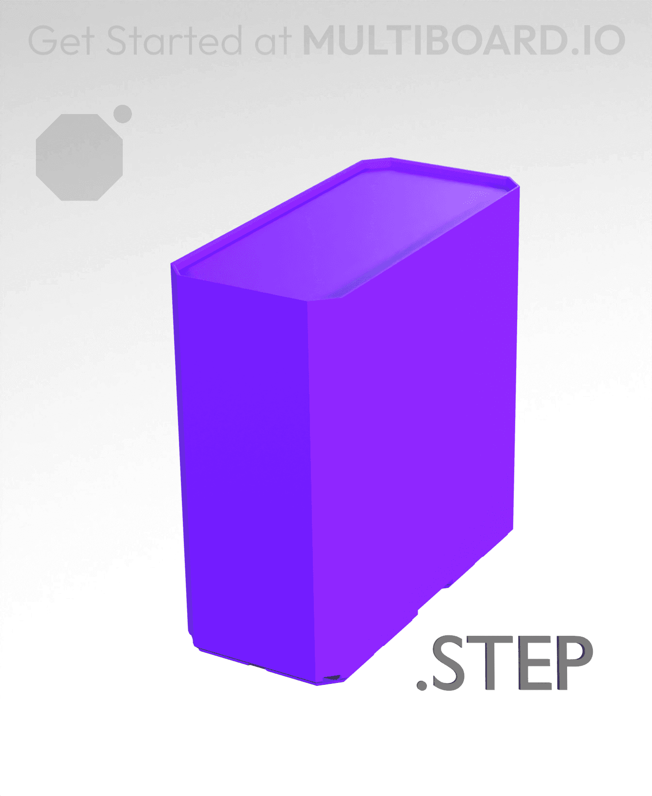 1x2x2 - Multibin Insert - STEP Remixing File 3d model