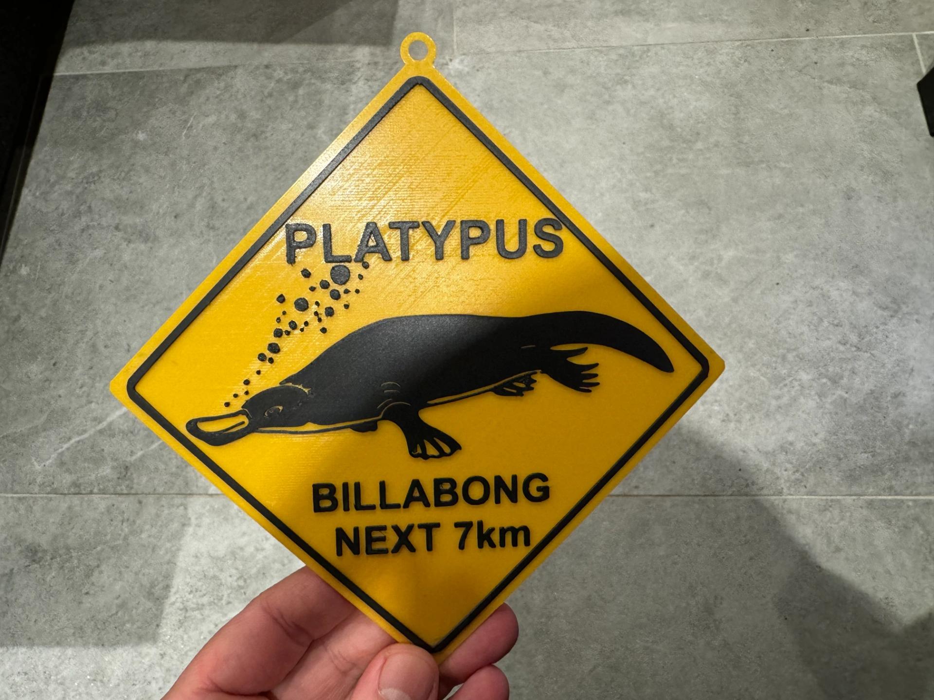 Platypus Road Sign 3d model