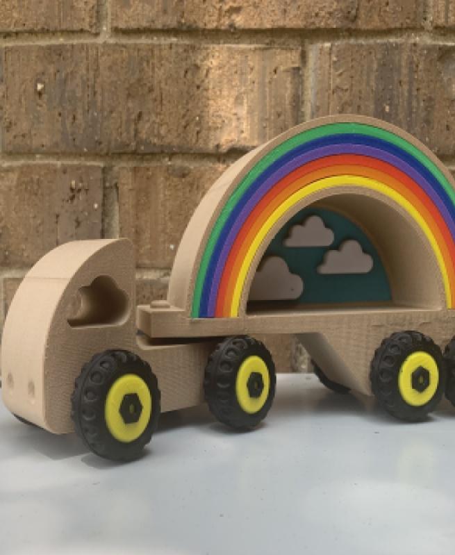 Toy Truck Rainbow  3d model