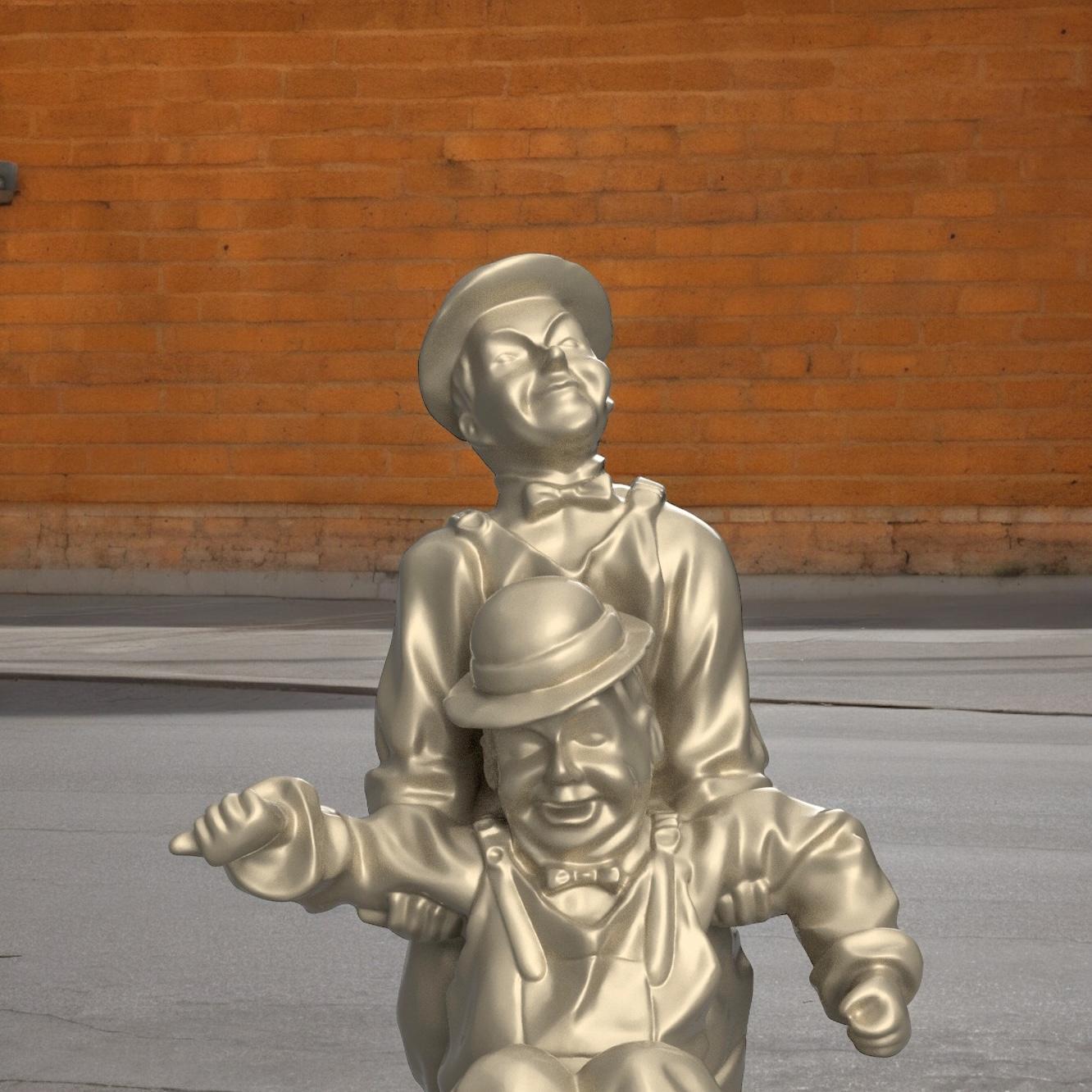 Laurel et Hardy fall 3d model