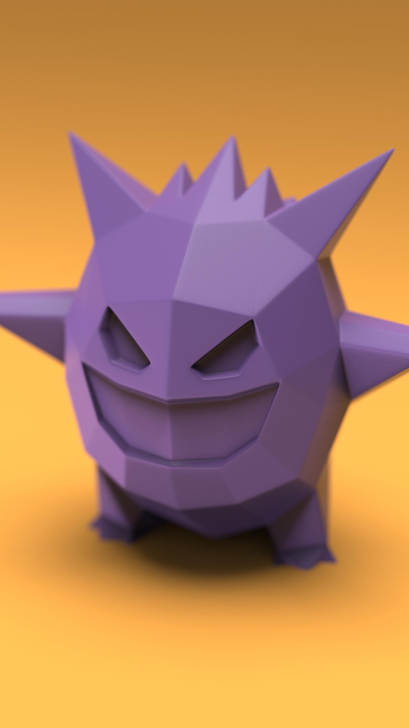 Low-poly Gengar 3d model