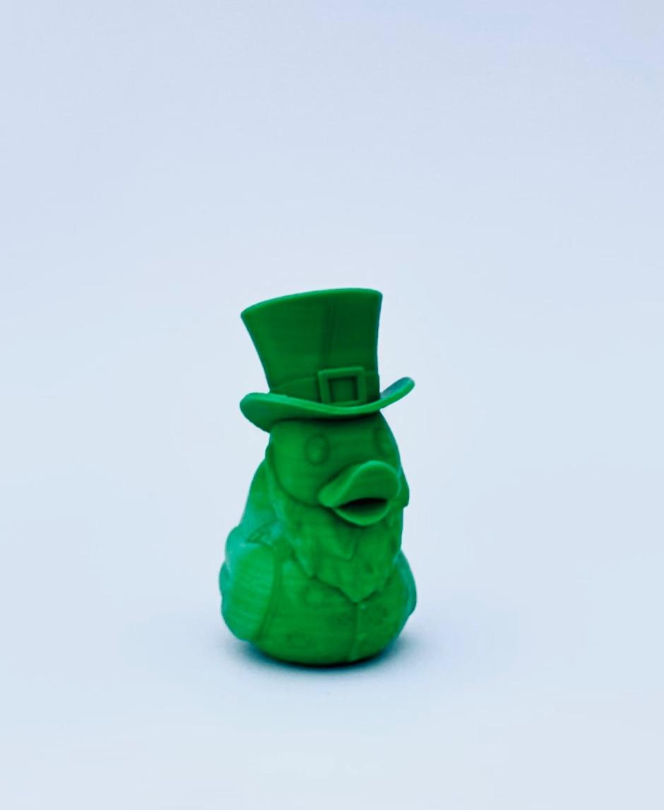 St. Patty's Leprechaun Duck (Single Color) - Printed with cctree green filament. - 3d model