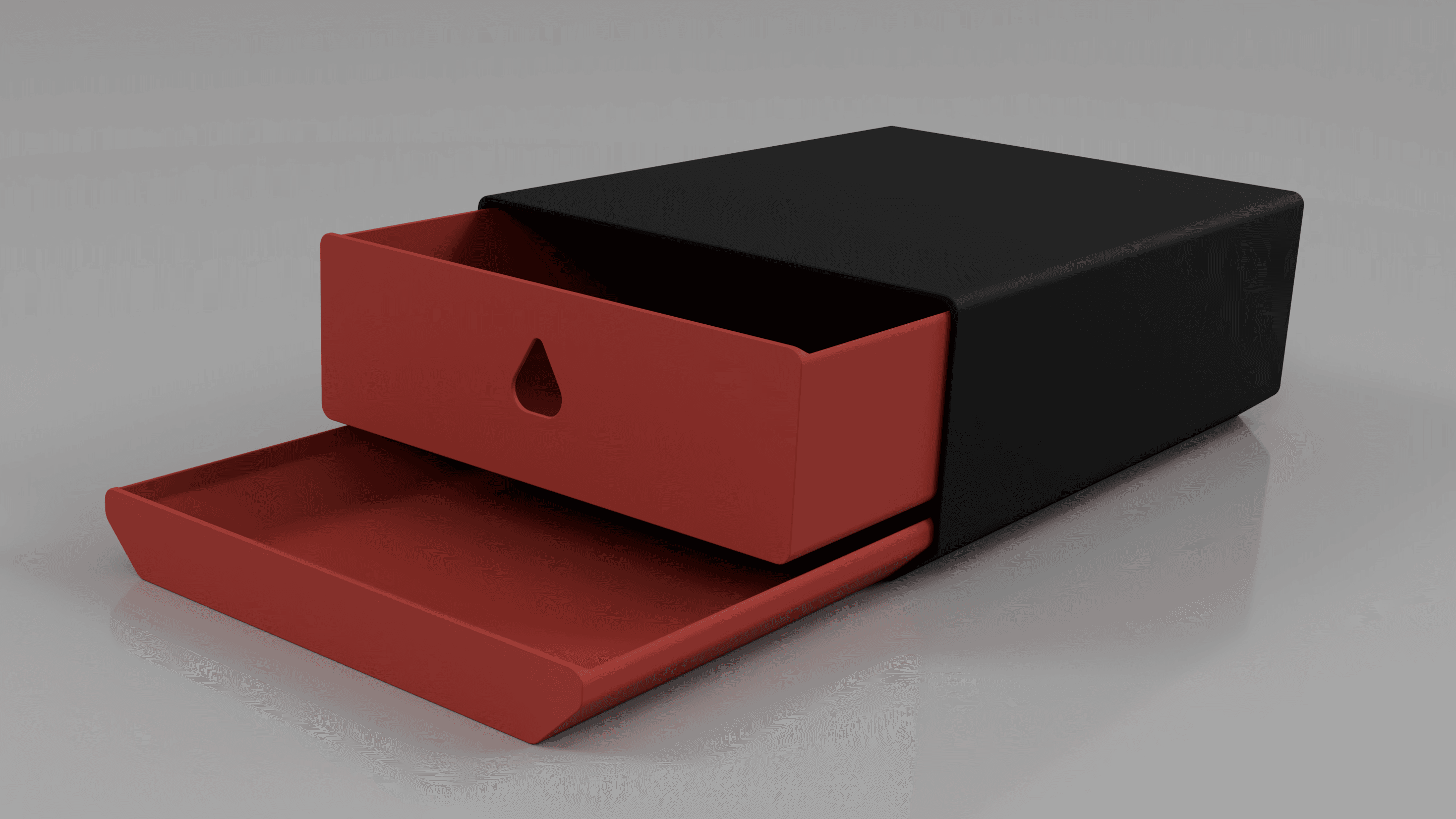 Under Desk Storage Drawer - Two Drawer 3d model