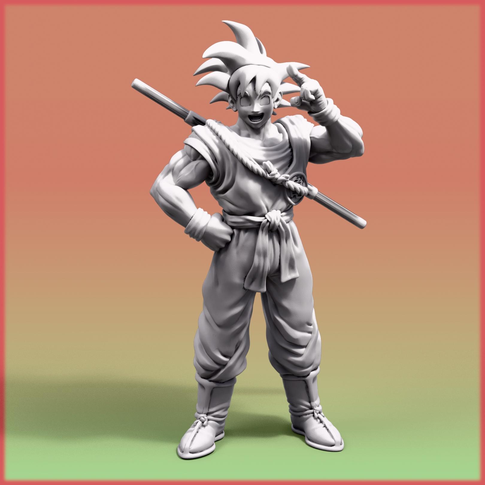 Goku 3D Model - Multi-Part for Easy Assembly 3d model