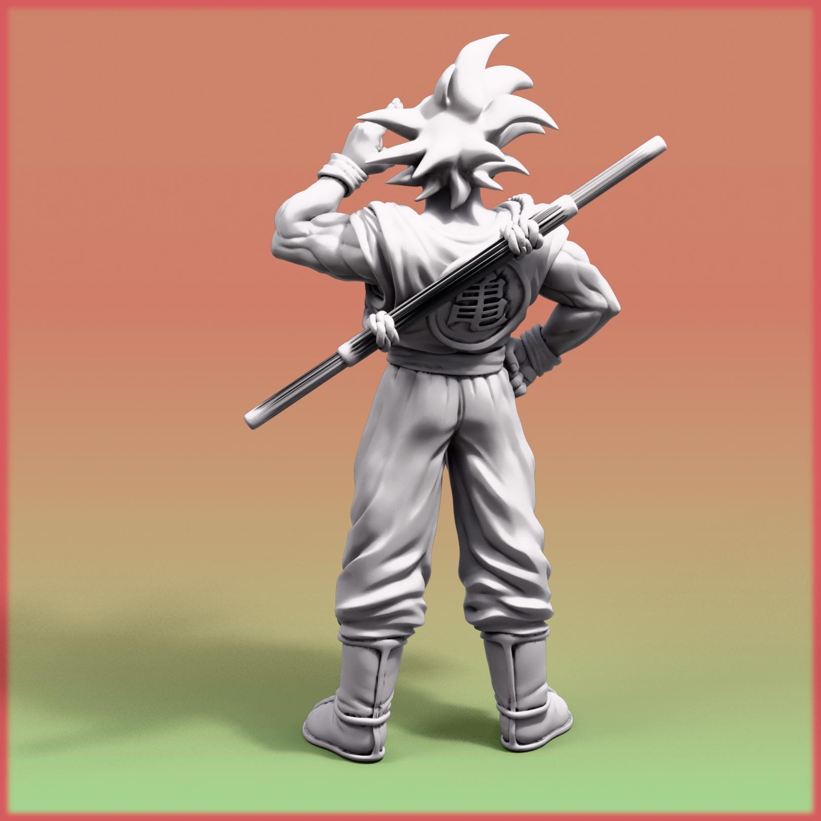 Goku 3D Model - Multi-Part for Easy Assembly 3d model