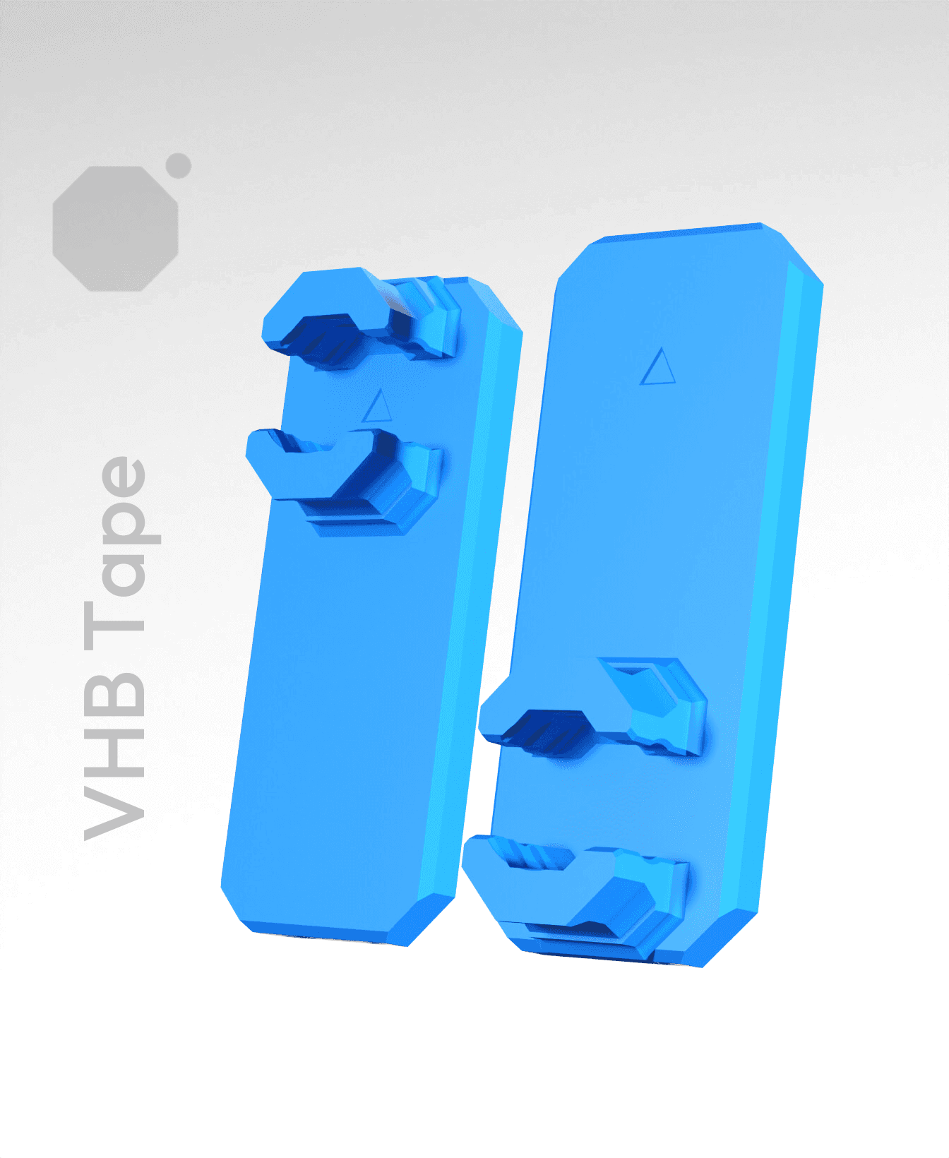 Single Snap (DS Part A) - Small VHB Tape Mount 3d model