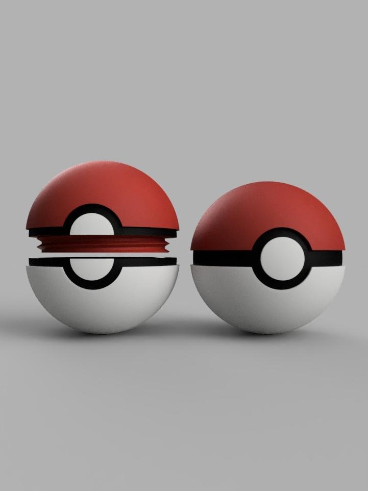 pokeball container 3d model