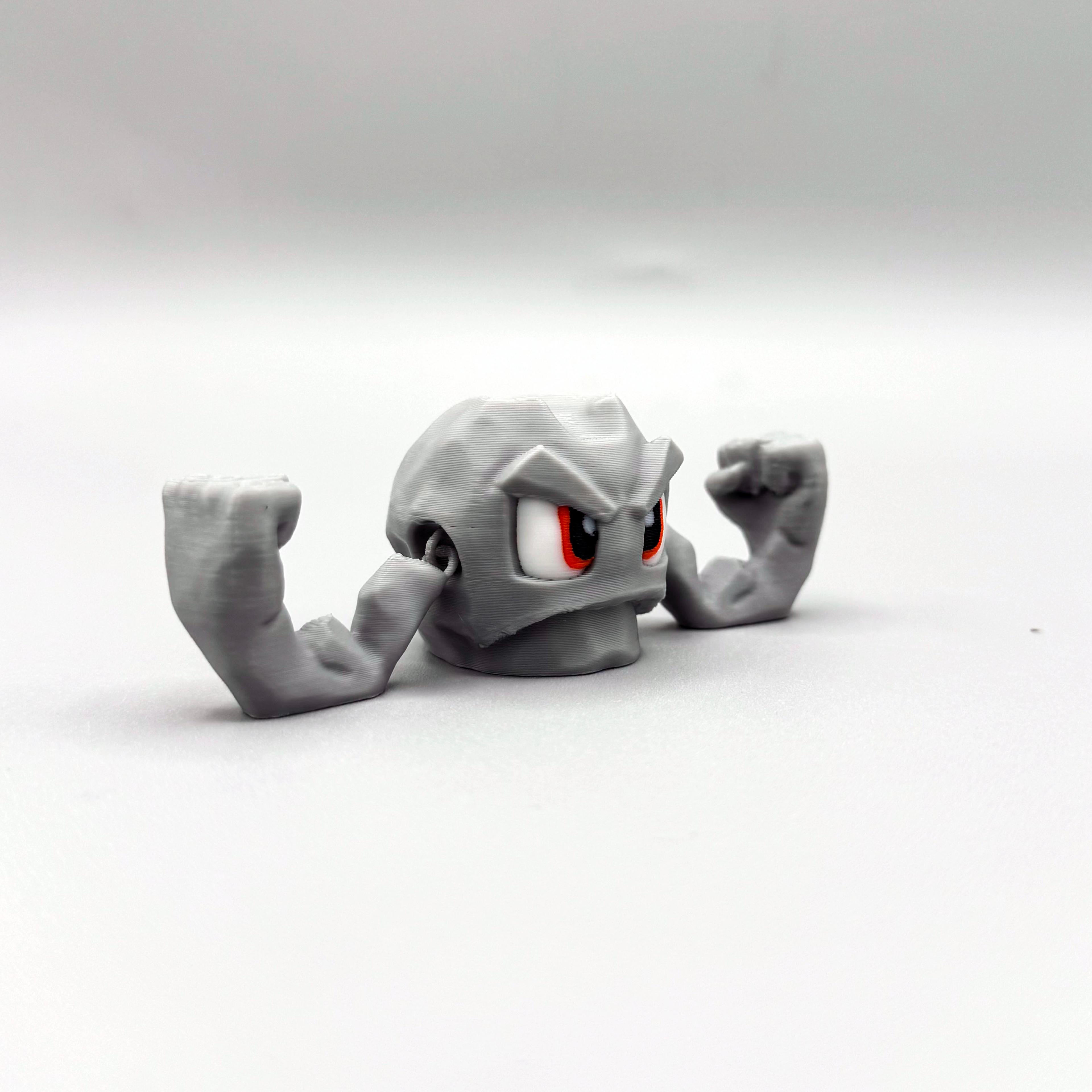 Geodude Pokemon Articulating Arms 3d model