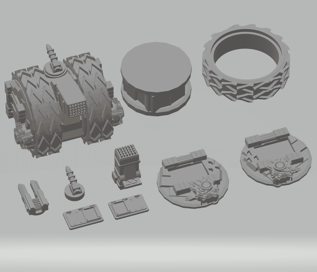 FHW Ratheen Duel Wheel Transport  3d model