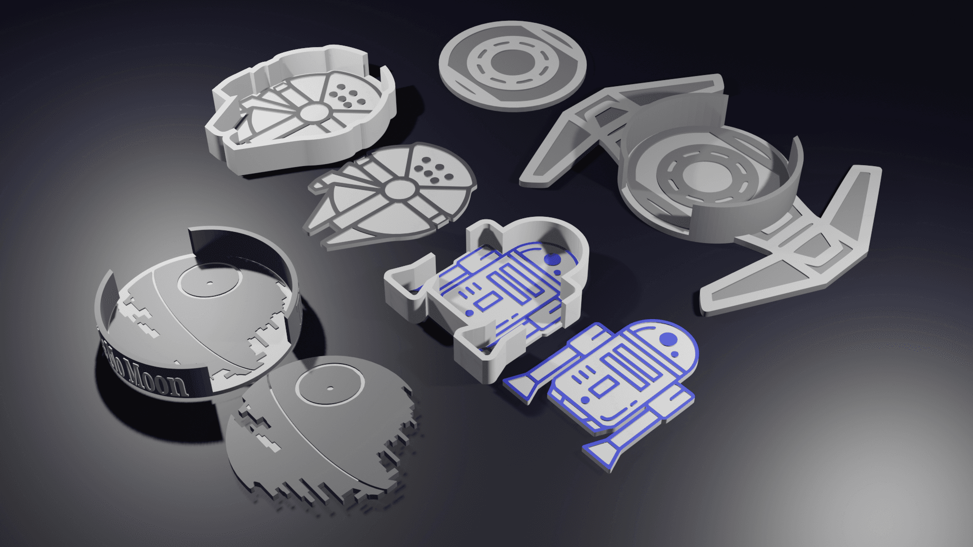 Star Wars Coaster Sets 3d model