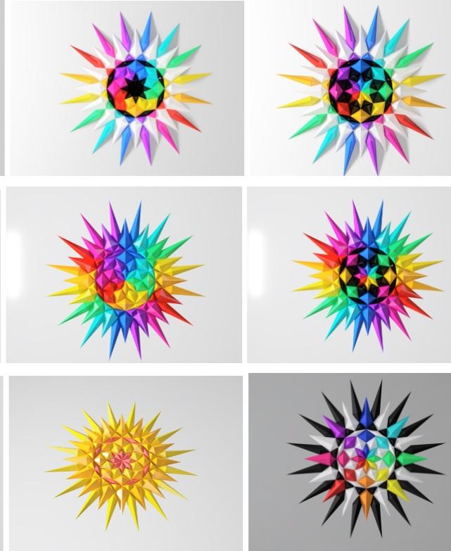 Geometric Star/Sun wall design 3d model