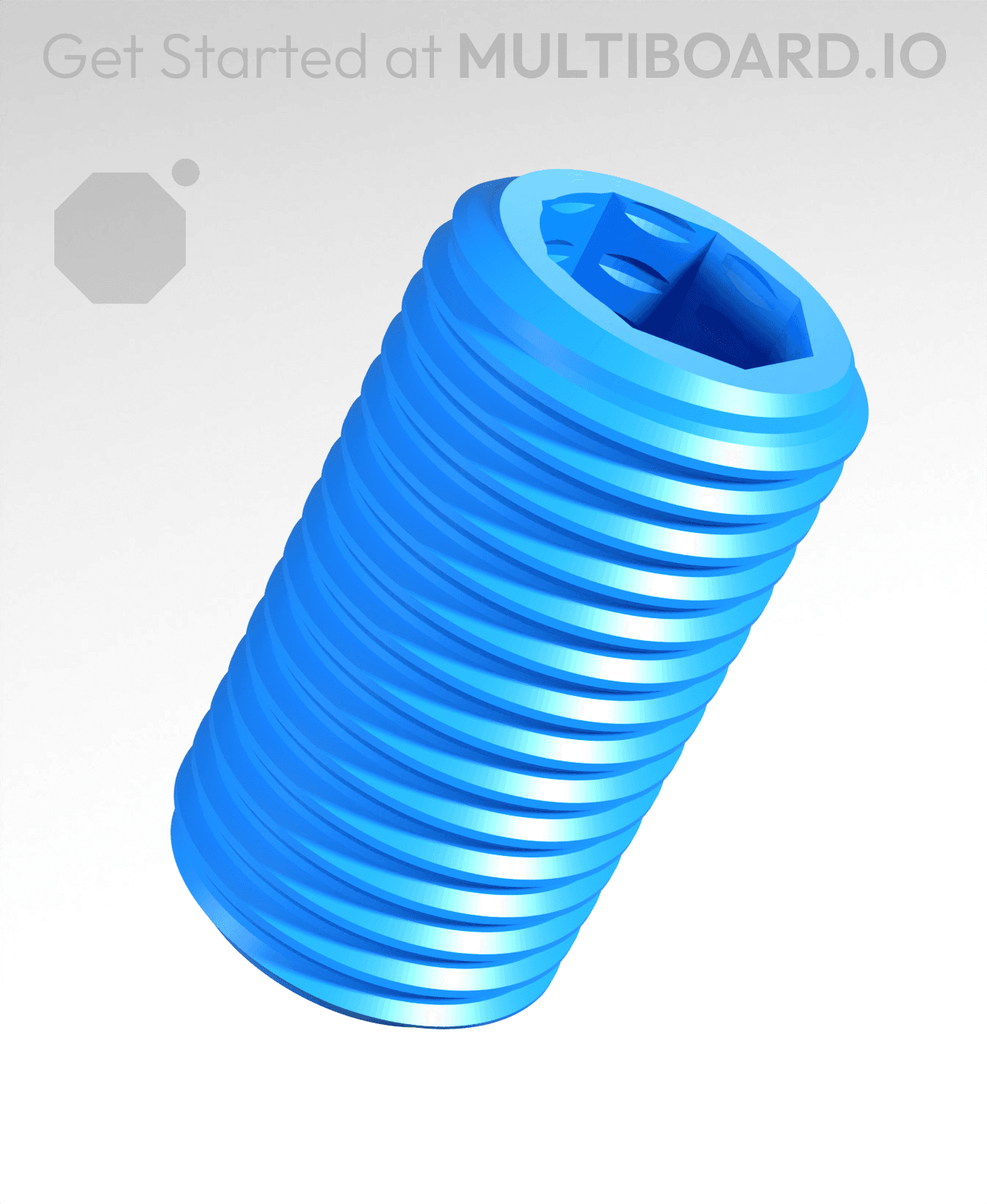 40 mm, Big Thread, Rod 3d model