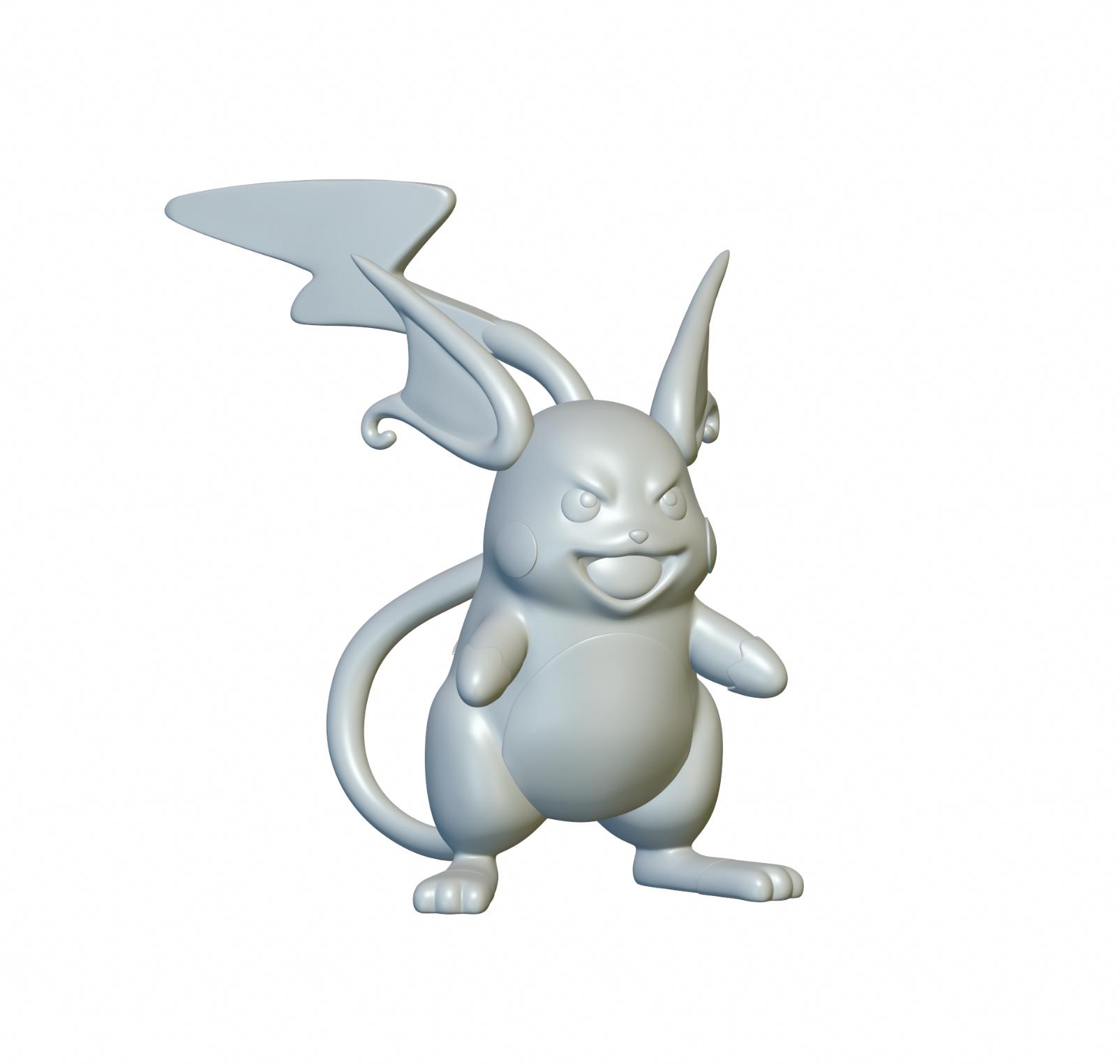 Pokemon Raichu #26 - Optimized for 3D Printing 3d model