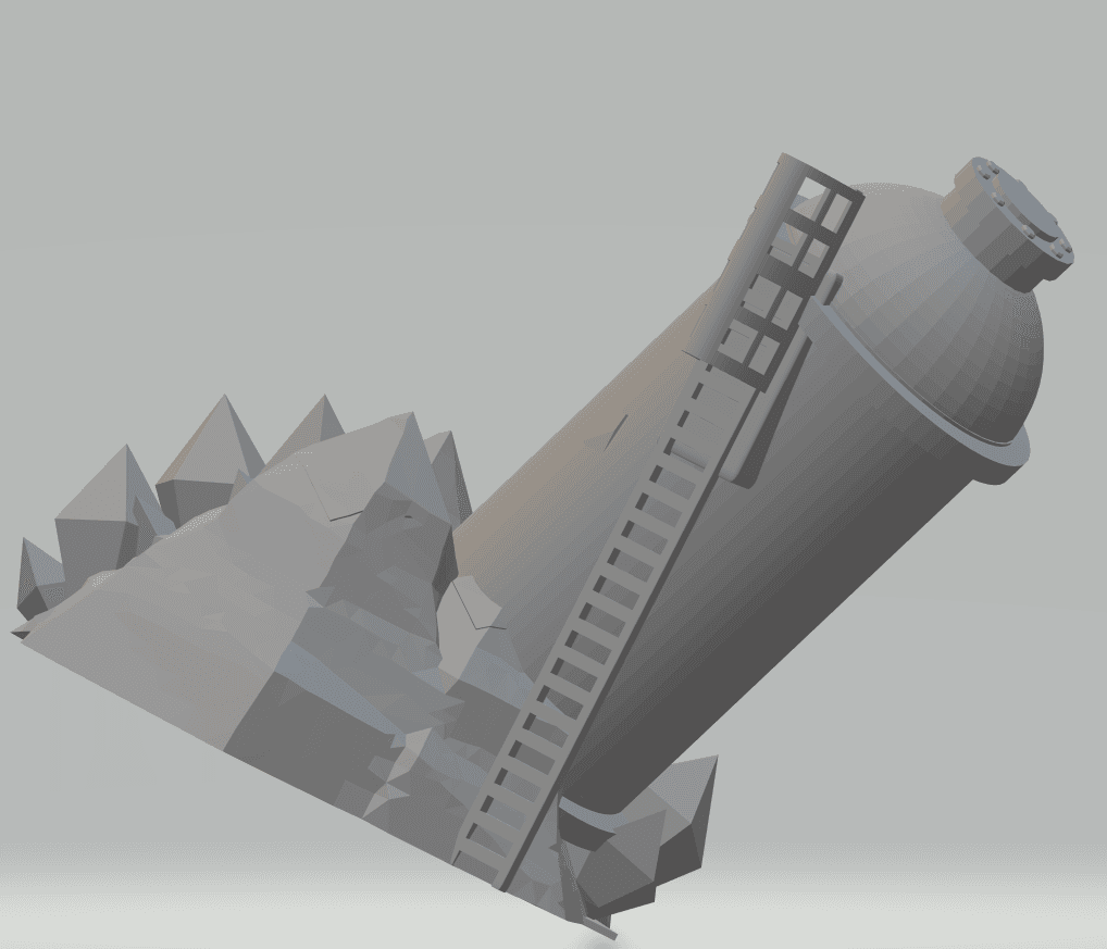 FHW SciFi Town silo 3d model