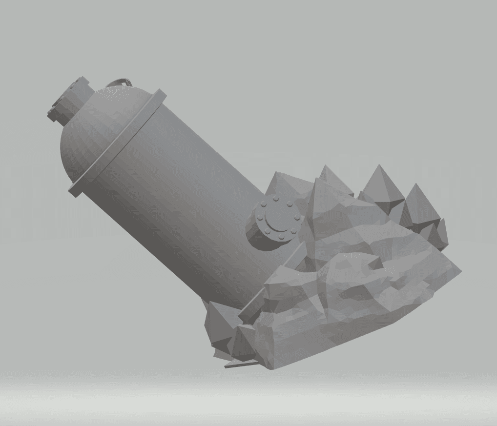 FHW SciFi Town silo 3d model