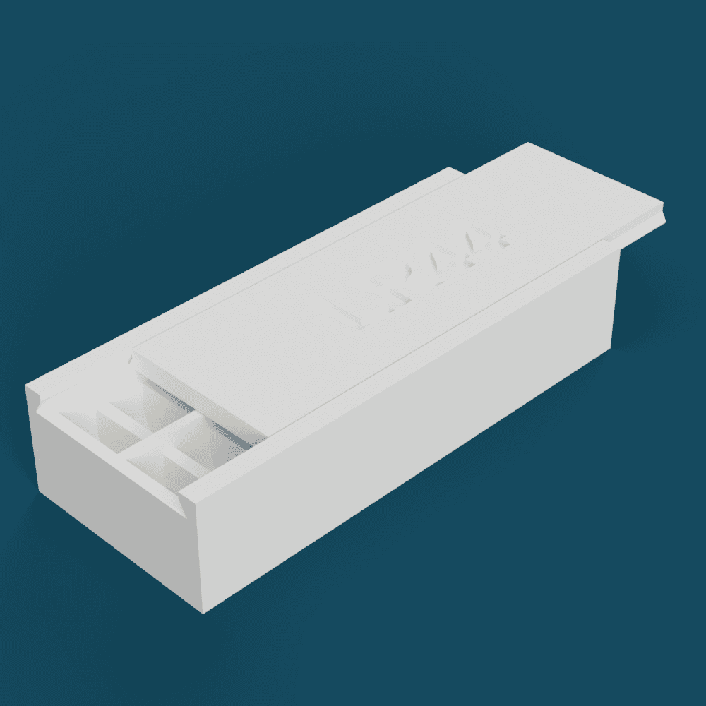 LR44- 20 Cells Storage Box.step 3d model