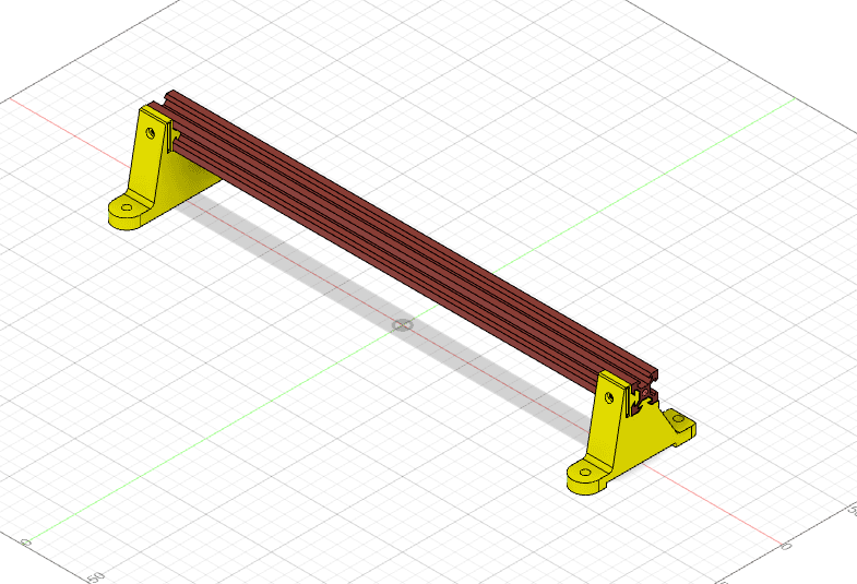 Ender 3 Rear 2020 Extrusion Holder 3d model