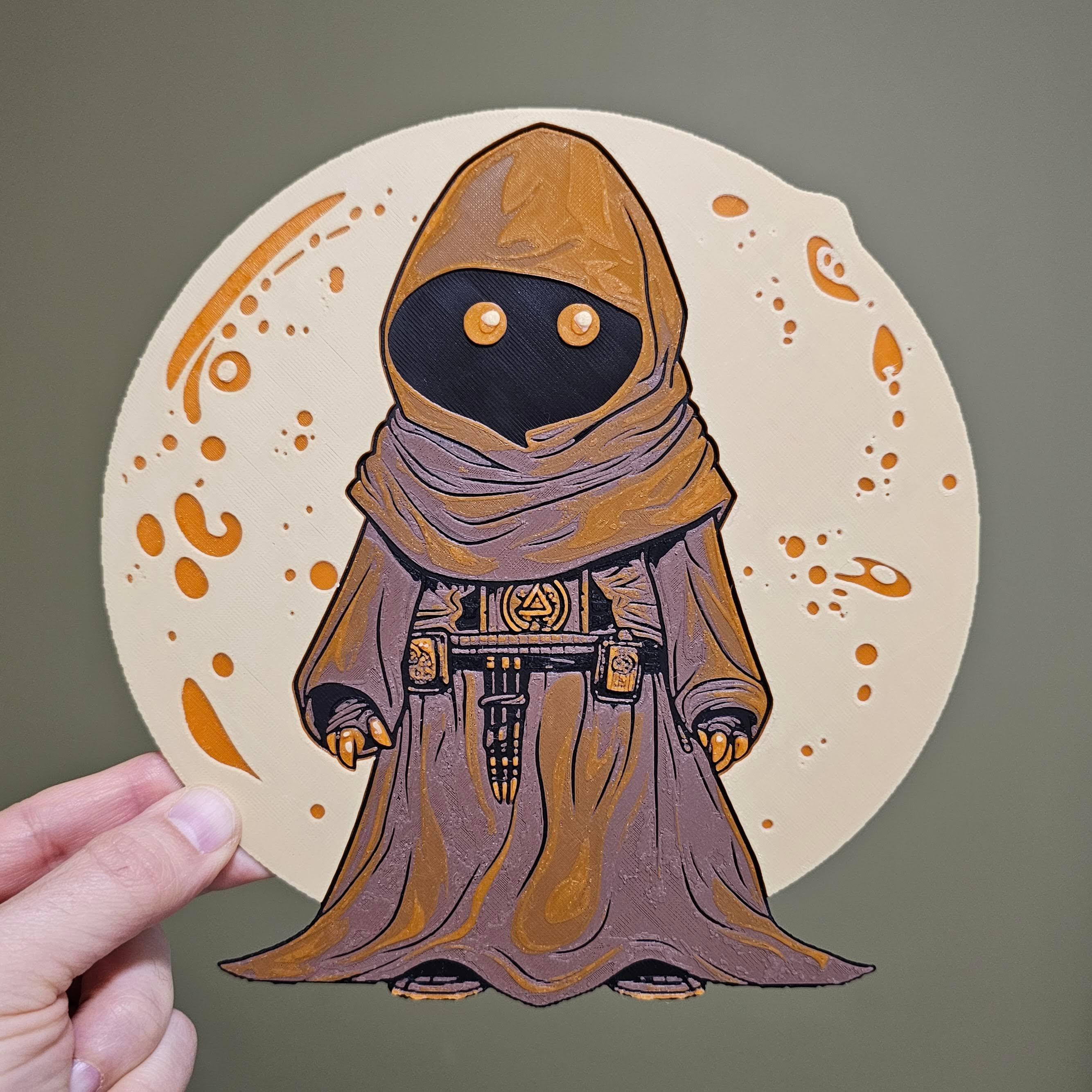 Star Wars (Inspired) "Teeny-Tiny Utinni" HueForge Jawa 3d model