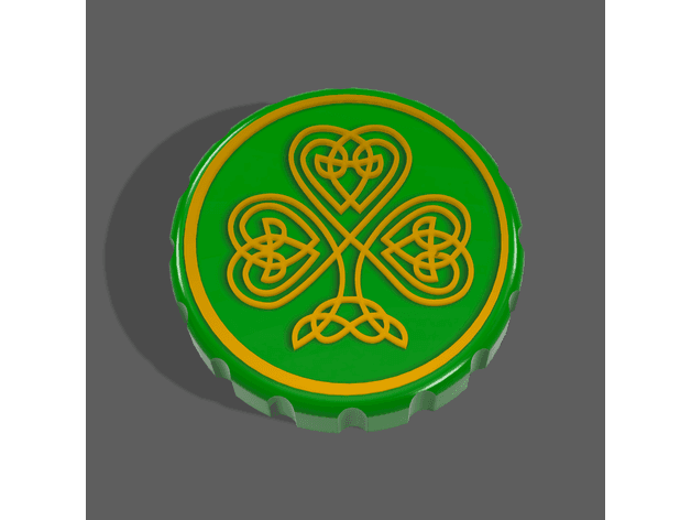 Celtic Shamrock - Stash Jar Lid 3d model