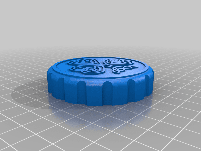 Celtic Shamrock - Stash Jar Lid 3d model