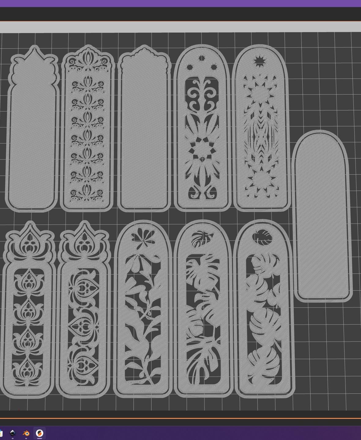 Decorative Bookmarks 3d model