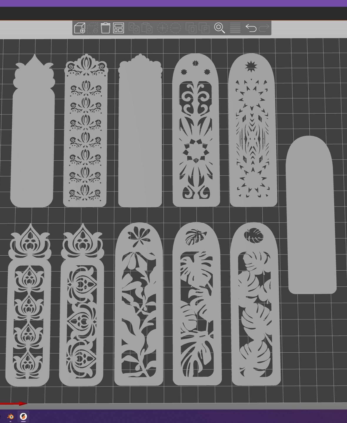 Decorative Bookmarks 3d model