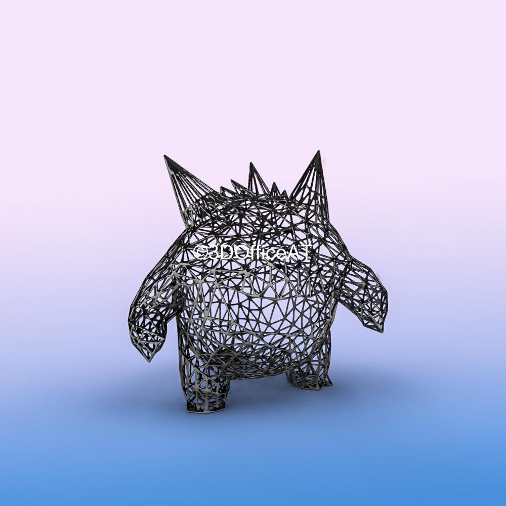 #094 Gengar Pokemon Wiremon Figure 3d model