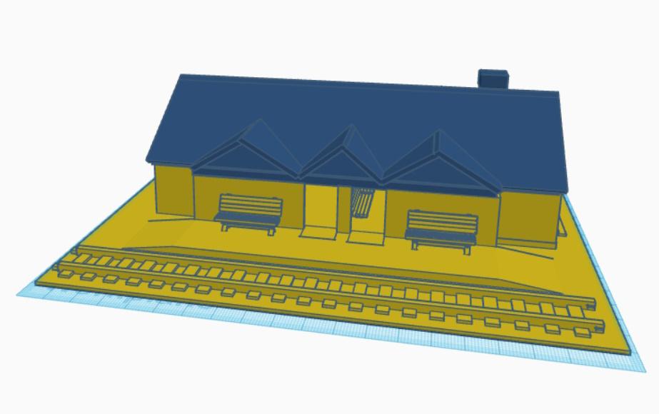 Haunted Train Station 3d model