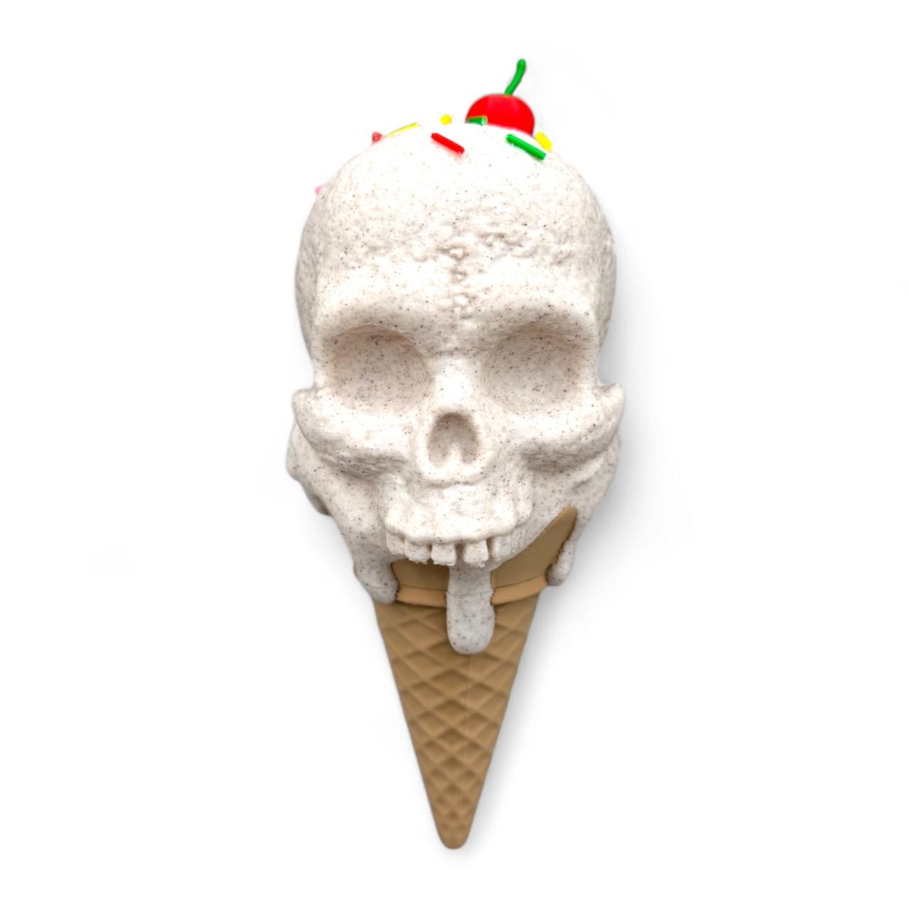 I Scream Skull Ice Cream Cone – Cosplay Prop / Fun Display 3d model