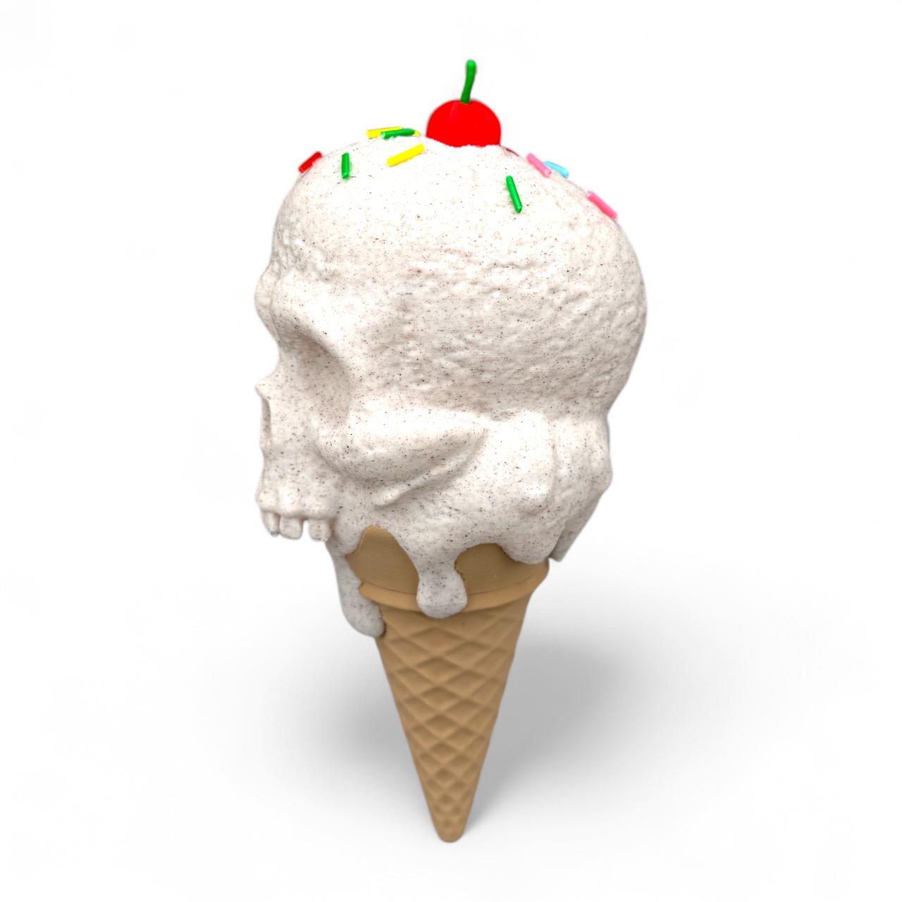 I Scream Skull Ice Cream Cone – Cosplay Prop / Fun Display 3d model